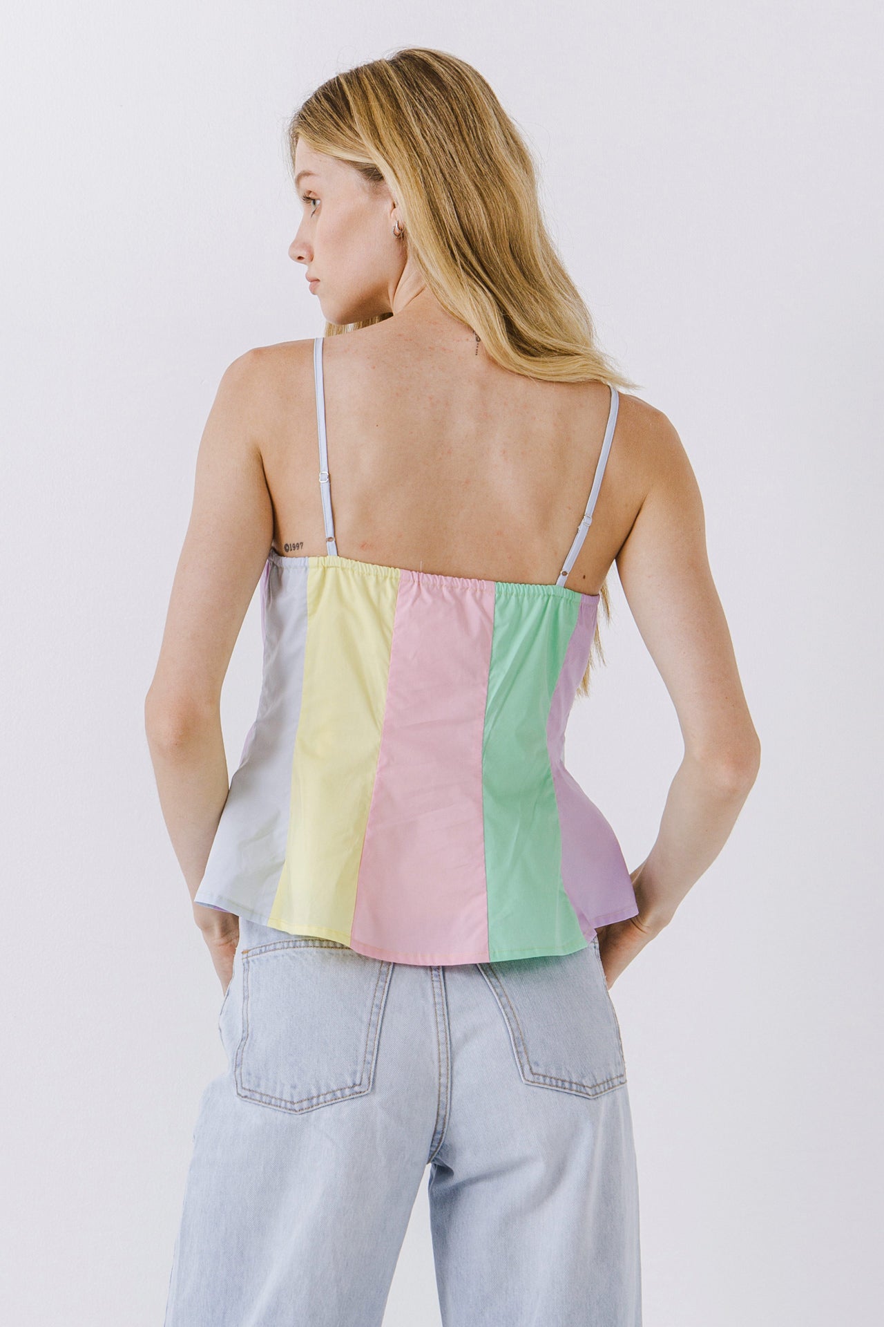 ENGLISH FACTORY - English Factory - Color Block Cami Top - CAMI TOPS & TANK available at Objectrare