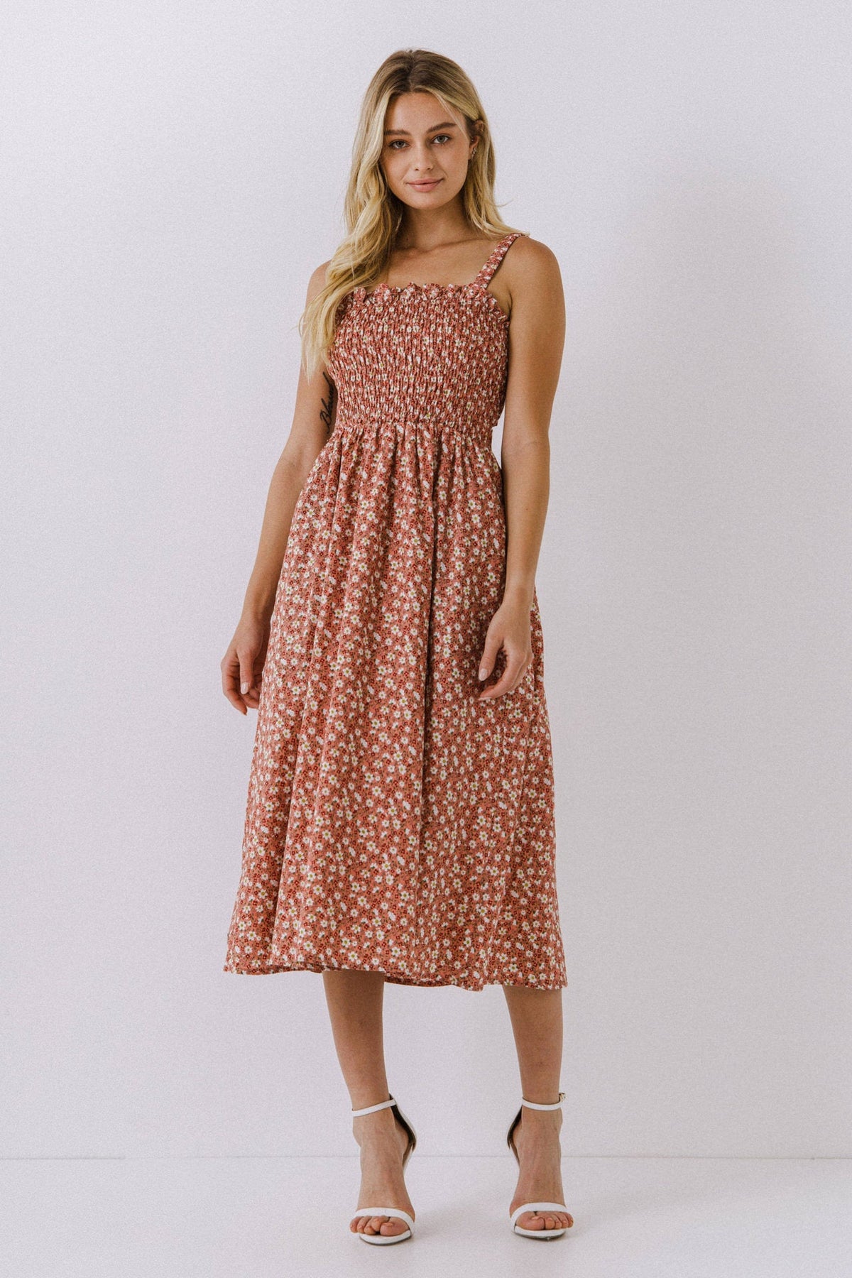 ENGLISH FACTORY - Floral Midi Dress - DRESSES available at Objectrare