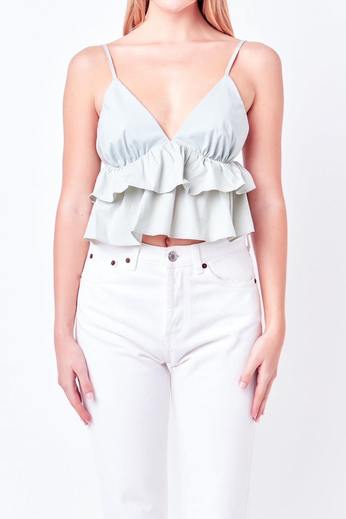 ENGLISH FACTORY - Mixed Media Cami Top - TOPS available at Objectrare