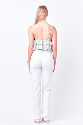 ENGLISH FACTORY - Mixed Media Cami Top - TOPS available at Objectrare