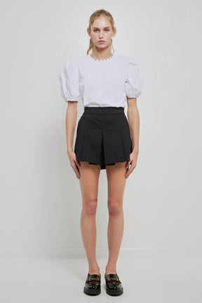 Pleated Mini Skort