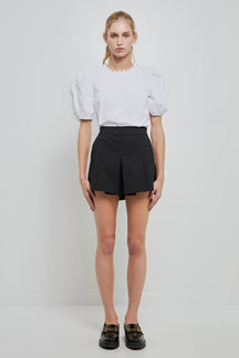 ENGLISH FACTORY - English Factory - Pleated Mini Skort - SKORTS available at Objectrare