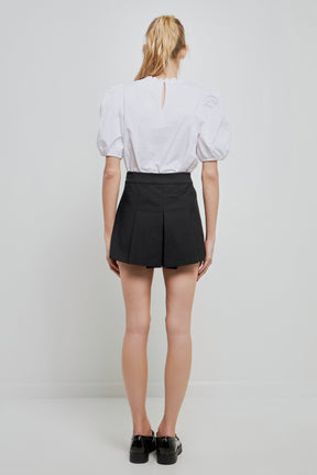 Pleated Mini Skort