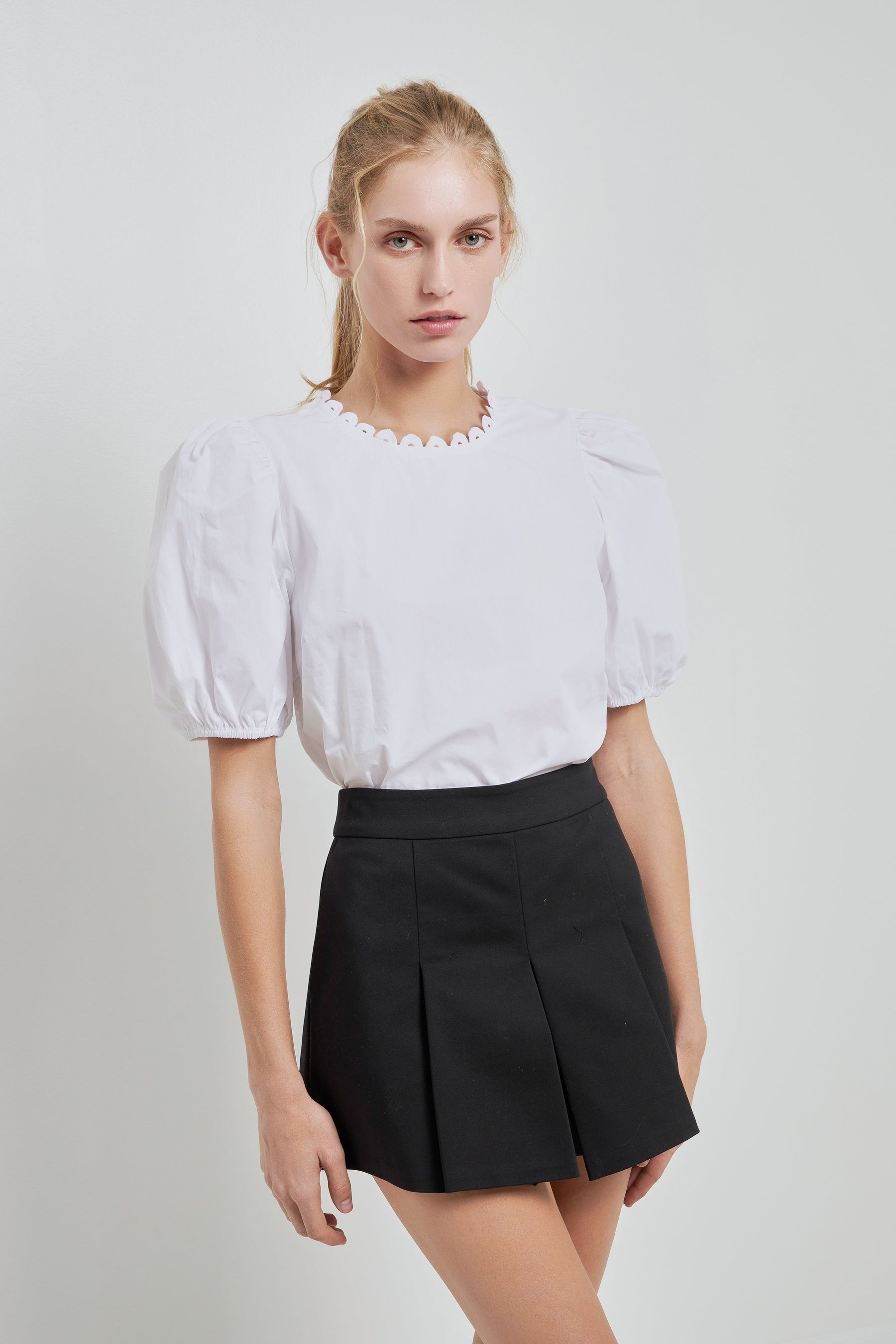 ENGLISH FACTORY - English Factory - Pleated Mini Skort - SKORTS available at Objectrare