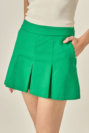 Pleated Mini Skort