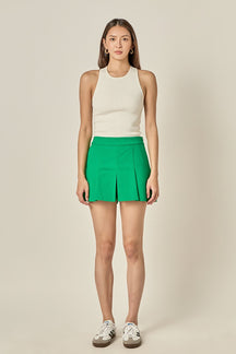 Pleated Mini Skort