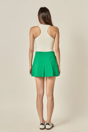 Pleated Mini Skort