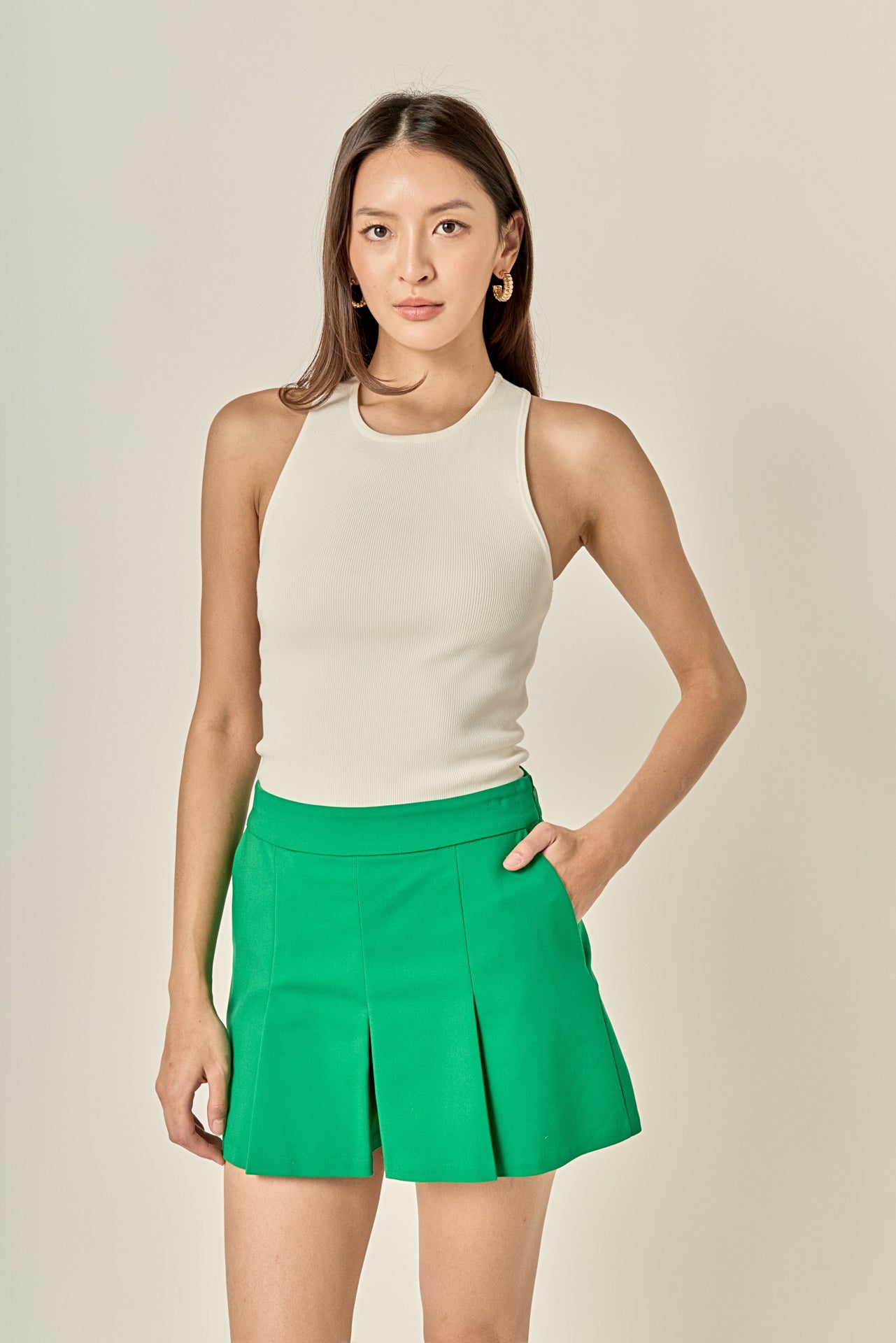 Pleated Mini Skort