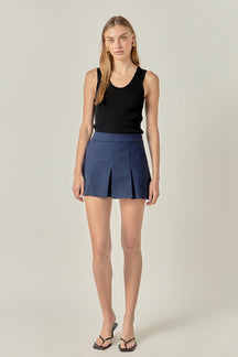 ENGLISH FACTORY - Pleated Mini Skort - SKORTS available at Objectrare