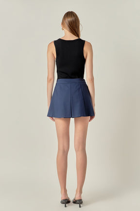 ENGLISH FACTORY - Pleated Mini Skort - SKORTS available at Objectrare