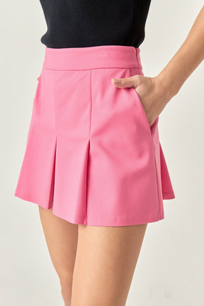 Pleated Mini Skort