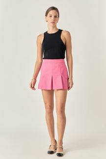 Pleated Mini Skort