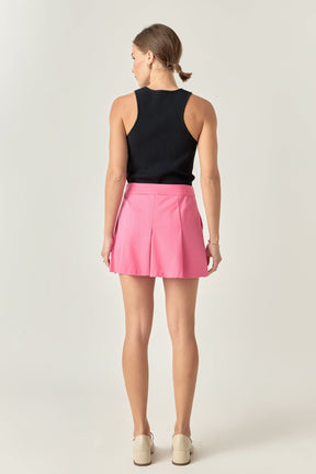Pleated Mini Skort