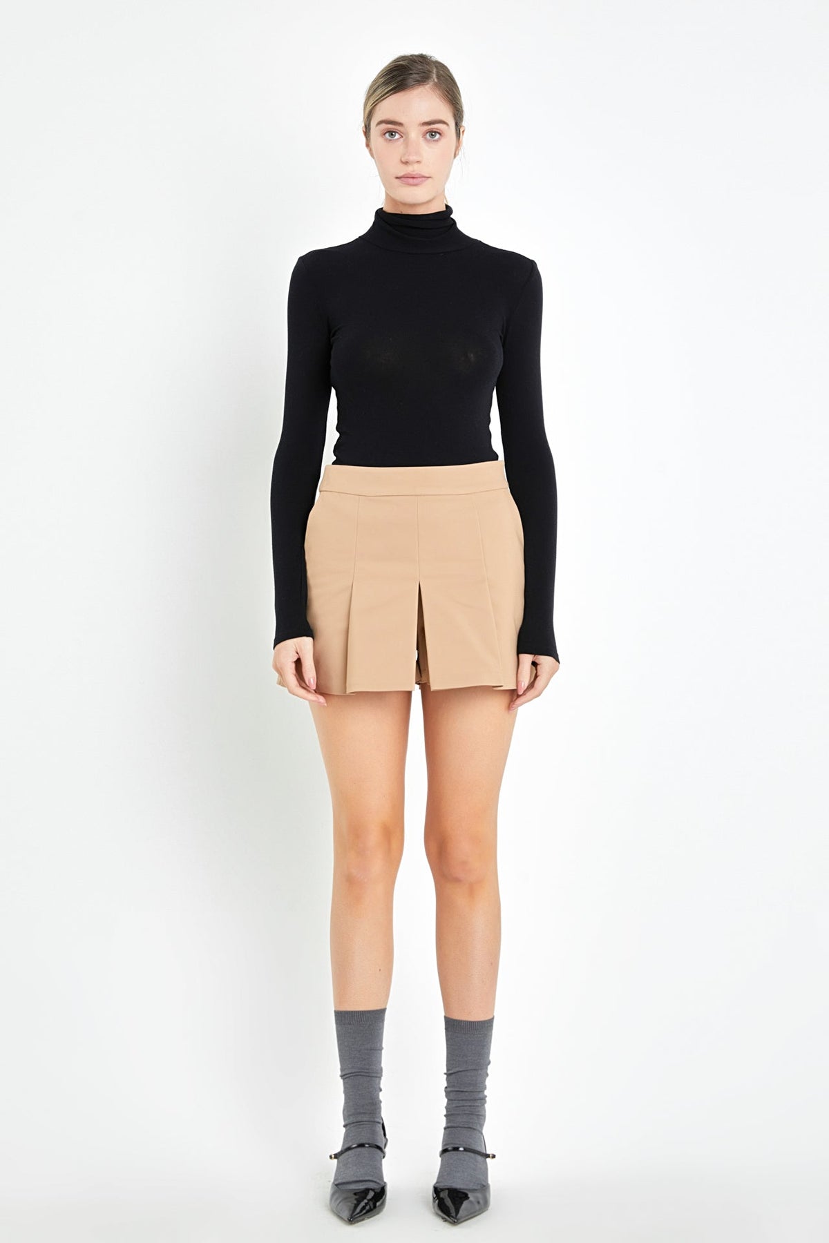 ENGLISH FACTORY - Pleated Mini Skort - SKORTS available at Objectrare