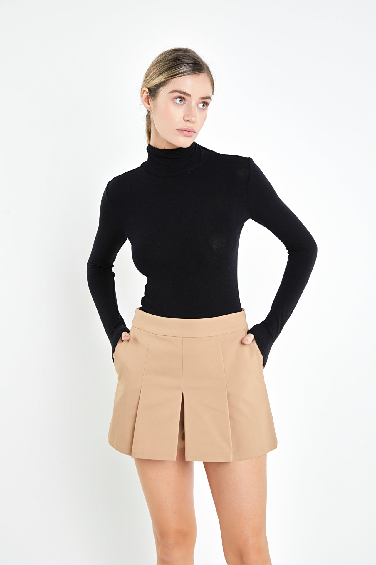 ENGLISH FACTORY - English Factory - Pleated Mini Skort - SKORTS available at Objectrare