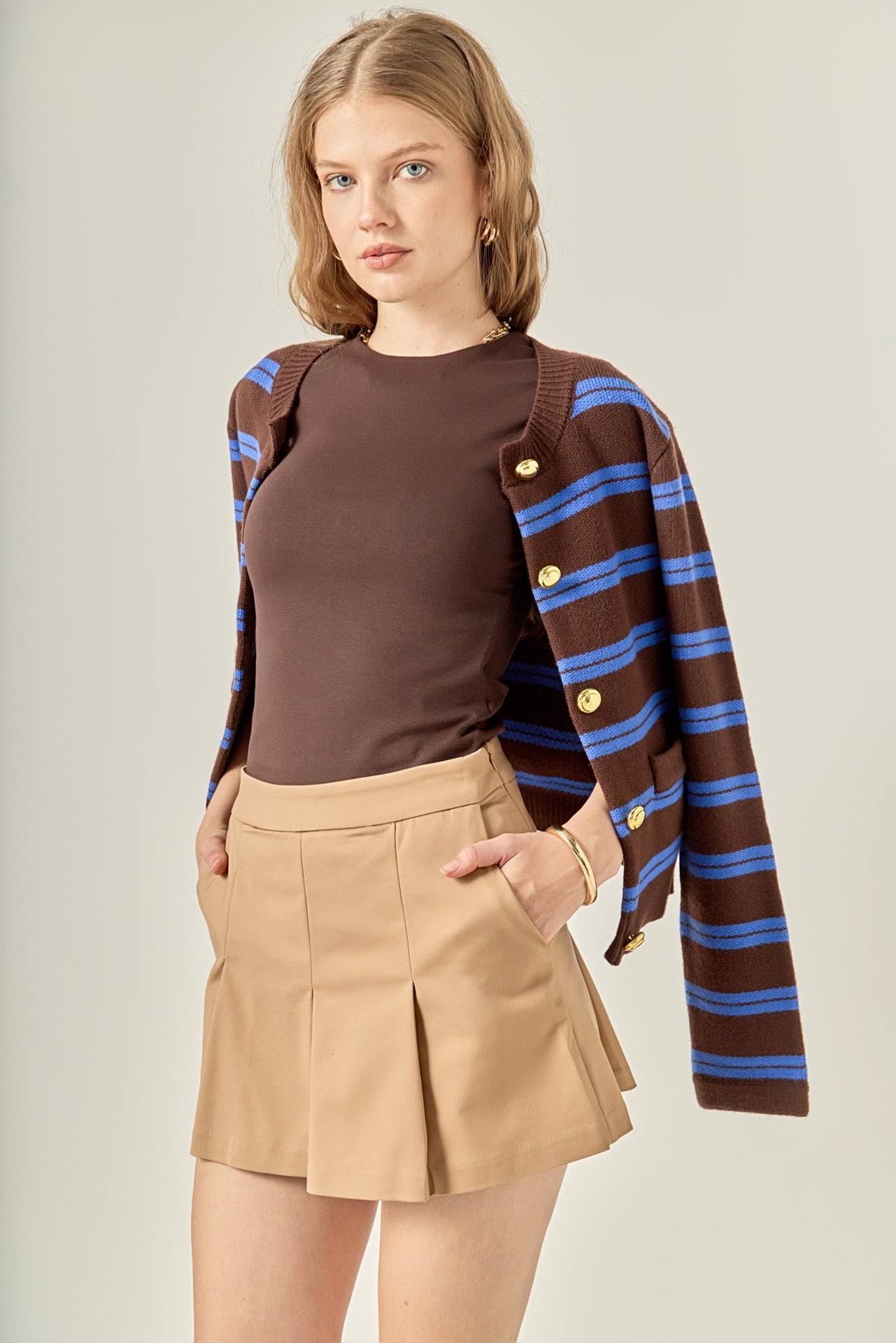 ENGLISH FACTORY - Pleated Mini Skort - SKORTS available at Objectrare