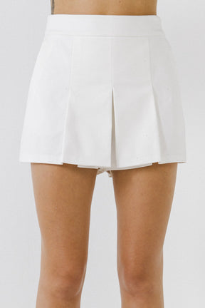 Pleated Mini Skort