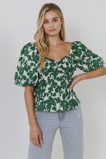 FREE THE ROSES - Free The Rose - Floral Tied Back Top - TOPS available at Objectrare