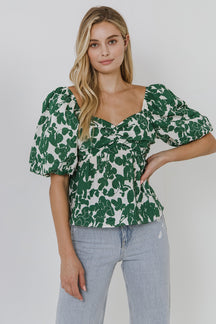 LA'VEN - Floral Tied Back Top - TOPS available at Objectrare