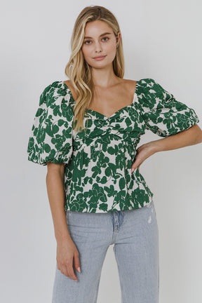 LA'VEN - Floral Tied Back Top - TOPS available at Objectrare