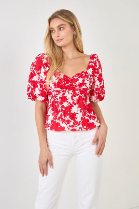 FREE THE ROSES - Free The Roses - Floral Tied Back Top - TOPS available at Objectrare