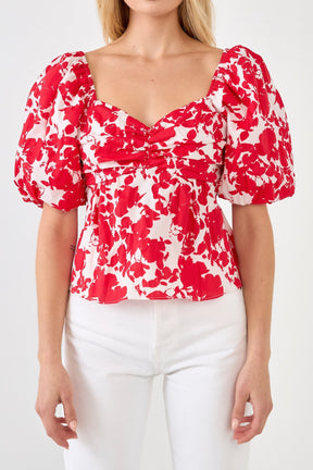 LA'VEN - Floral Tied Back Top - TOPS available at Objectrare