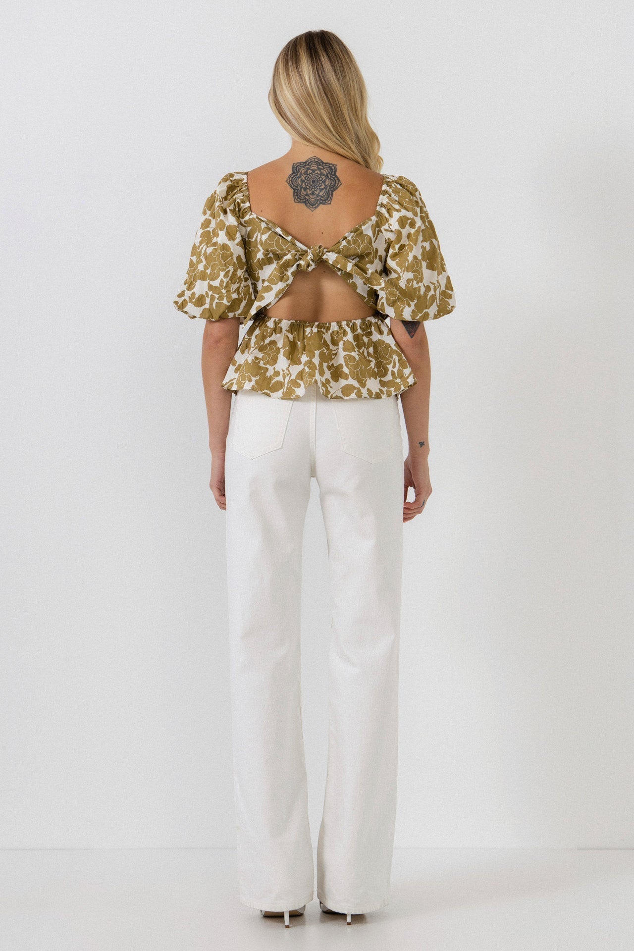 LA'VEN - Floral Tied Back Top - TOPS available at Objectrare