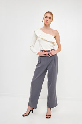 ENDLESS ROSE - Endless Rose - One Shoulder Top With Ruffle - TOPS available at Objectrare