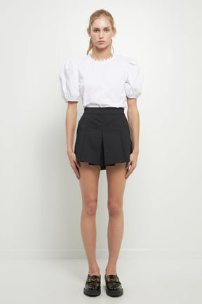 ENGLISH FACTORY - English Factory - Poplin top with Lace Neckline - TOPS available at Objectrare