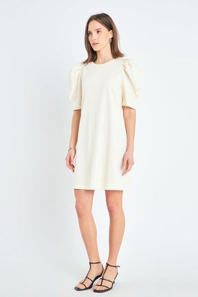 ENGLISH FACTORY - English Factory - Short Puff Sleeve T Shirt Dress - DRESSES available at Objectrare