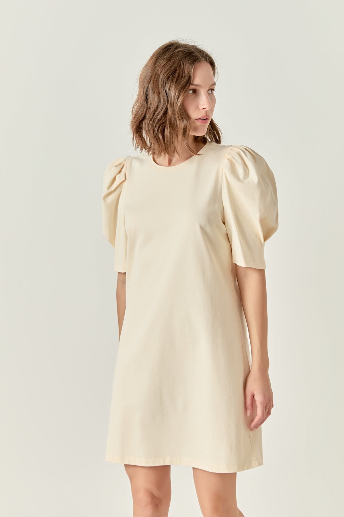 ENGLISH FACTORY - Short Puff Sleeve T Shirt Dress - DRESSES available at Objectrare