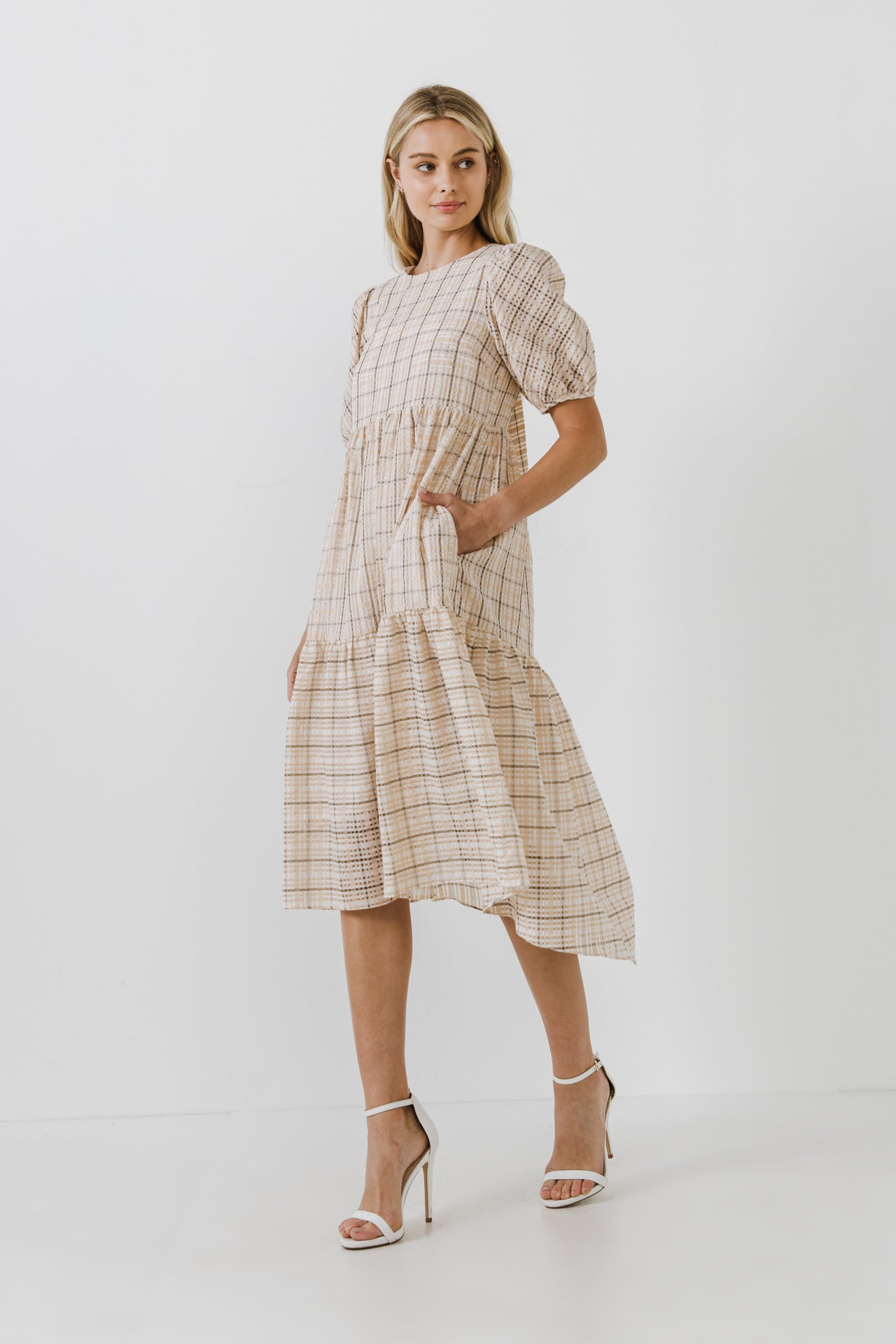 ENGLISH FACTORY - English Factory - Plaid Midi Dress - DRESSES available at Objectrare