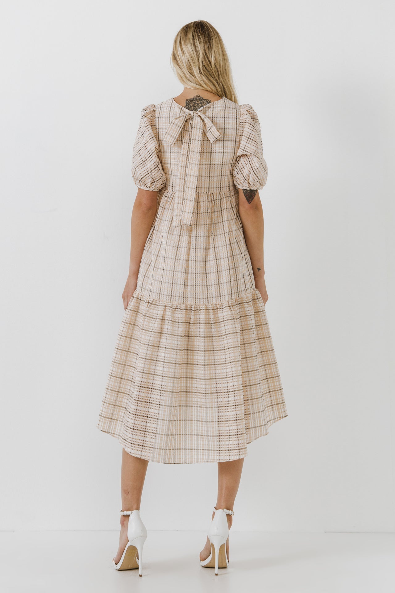 ENGLISH FACTORY - English Factory - Plaid Midi Dress - DRESSES available at Objectrare