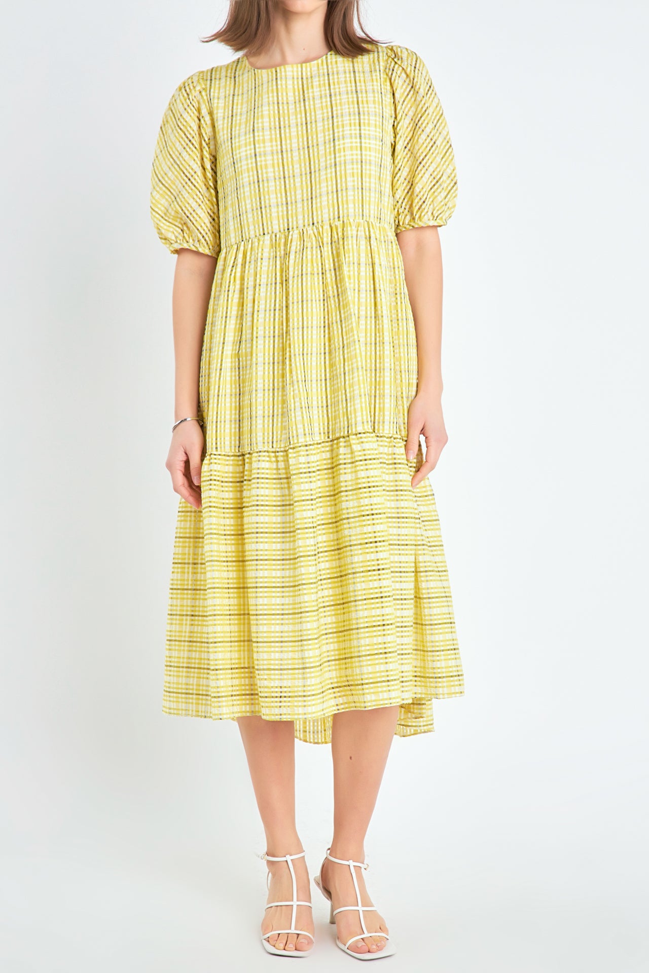 ENGLISH FACTORY - Plaid Midi Dress - DRESSES available at Objectrare