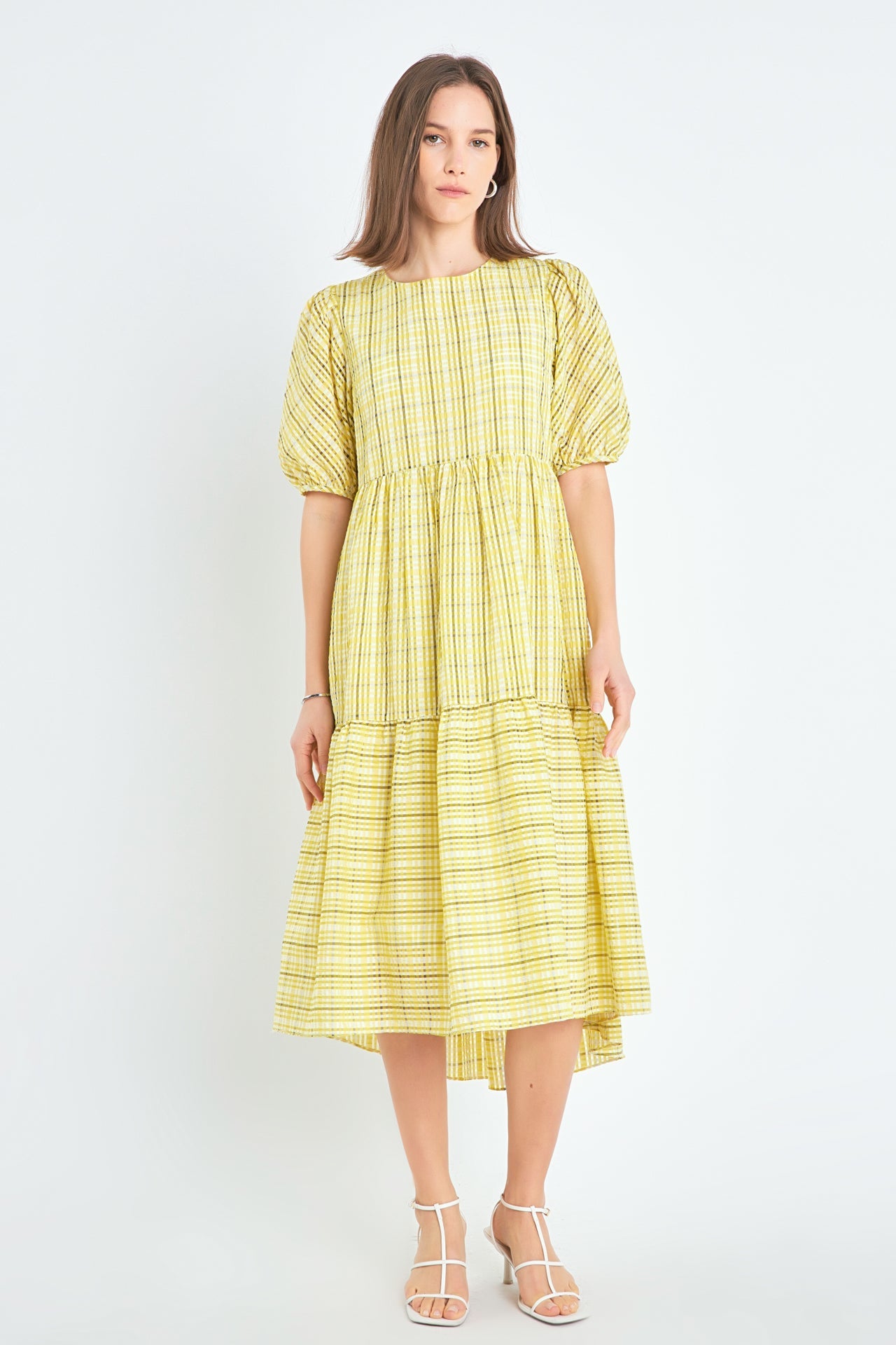 ENGLISH FACTORY - English Factory - Plaid Midi Dress - DRESSES available at Objectrare