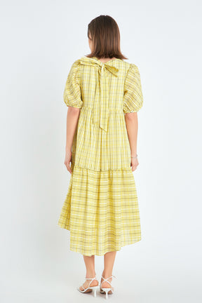 ENGLISH FACTORY - Plaid Midi Dress - DRESSES available at Objectrare