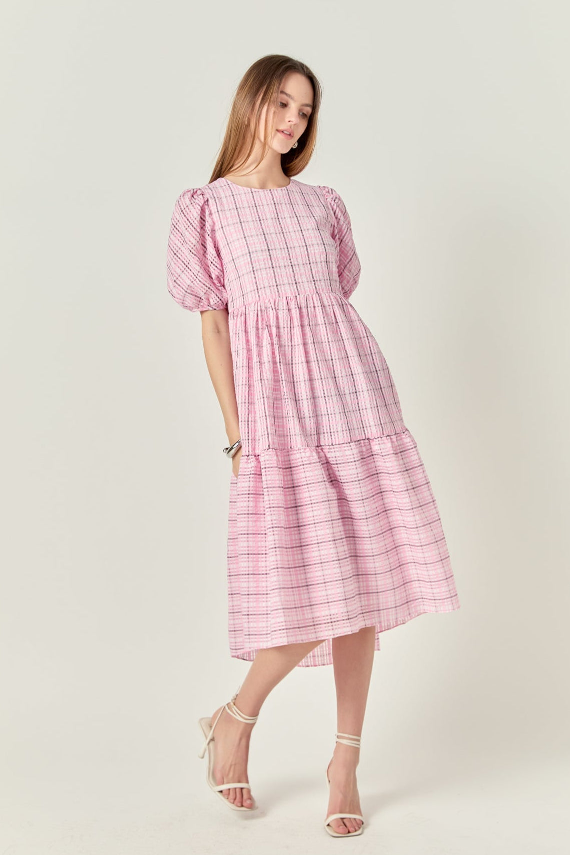 Plaid Midi Dress