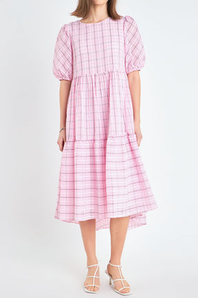 ENGLISH FACTORY - English Factory - Plaid Midi Dress - DRESSES available at Objectrare