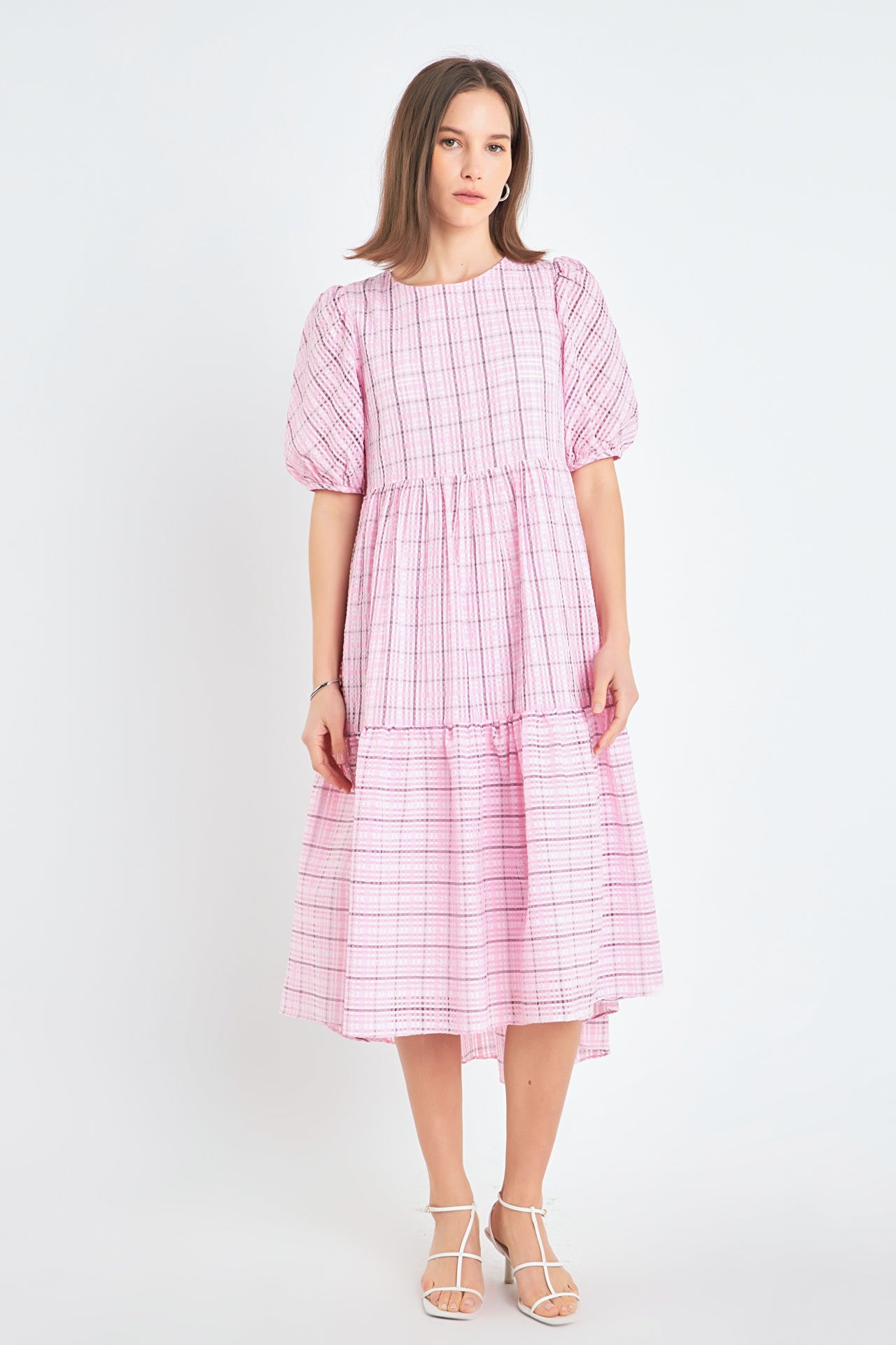 ENGLISH FACTORY - Plaid Midi Dress - DRESSES available at Objectrare