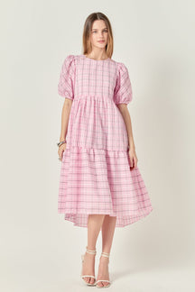 Plaid Midi Dress