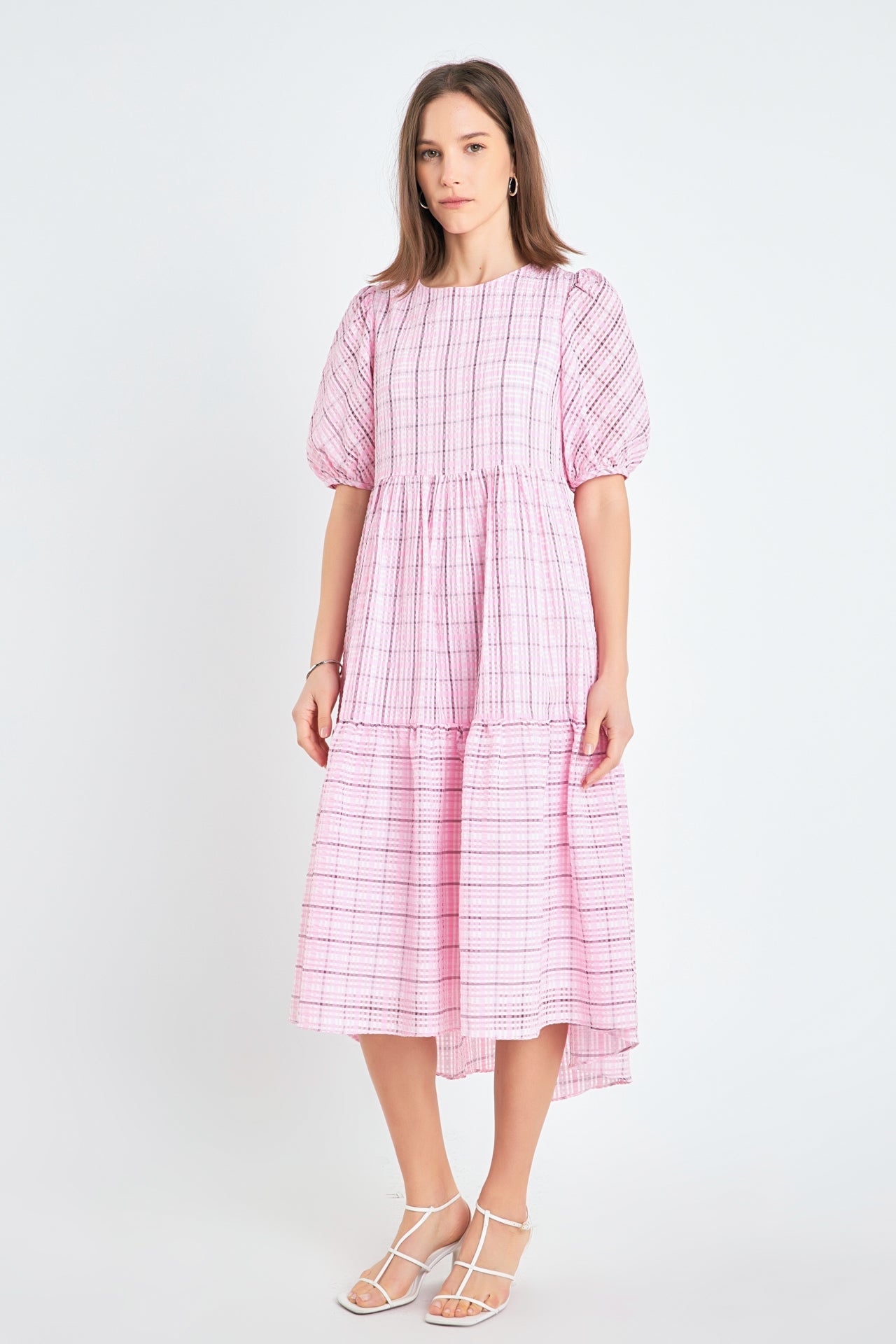 ENGLISH FACTORY - English Factory - Plaid Midi Dress - DRESSES available at Objectrare