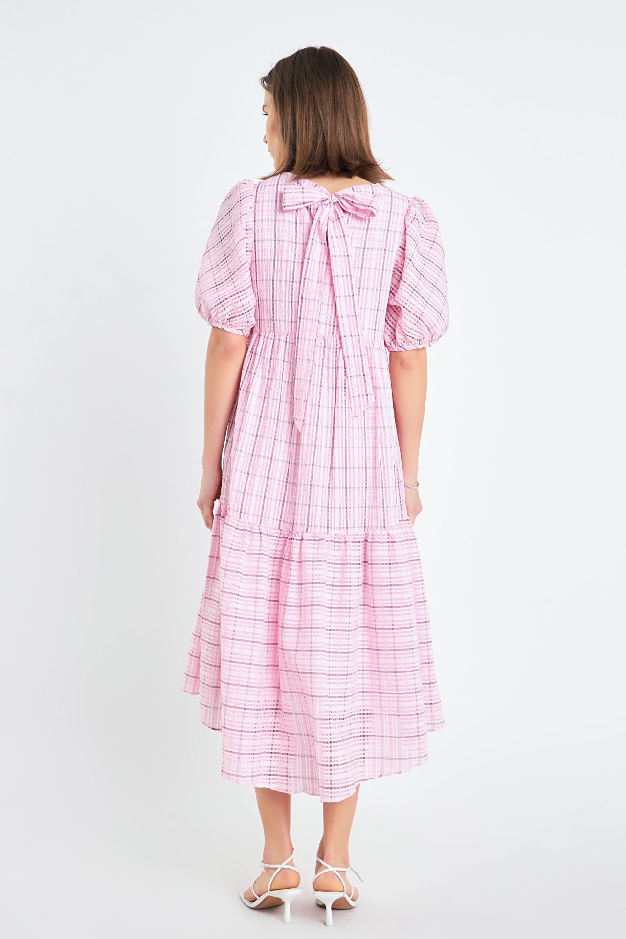 ENGLISH FACTORY - Plaid Midi Dress - DRESSES available at Objectrare