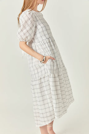 Plaid Midi Dress