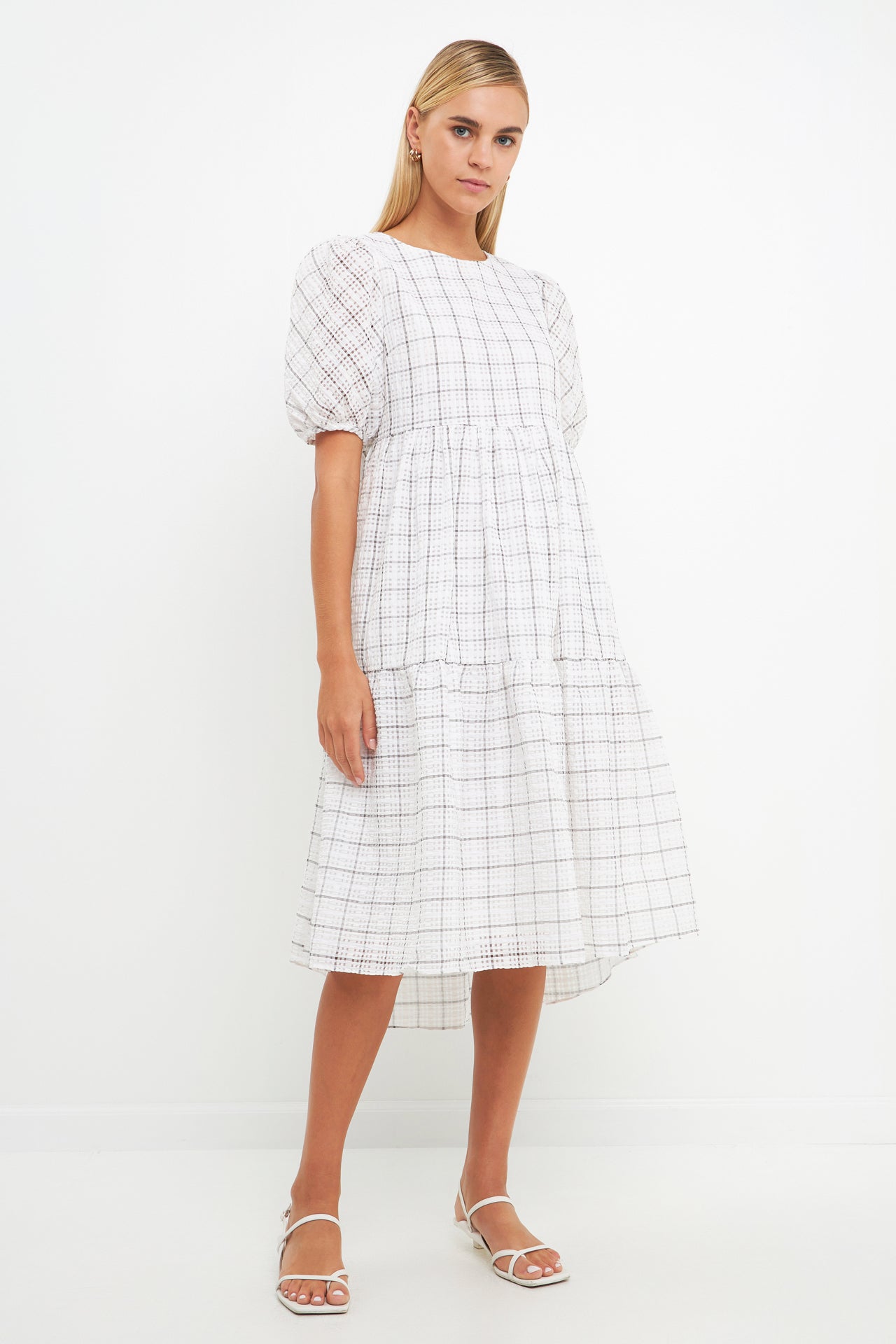 ENGLISH FACTORY - English Factory - Plaid Midi Dress - DRESSES available at Objectrare