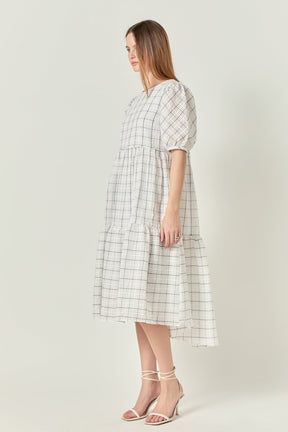 Plaid Midi Dress