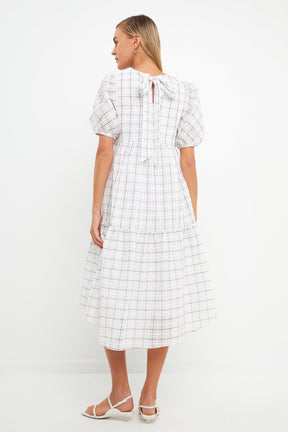 ENGLISH FACTORY - English Factory - Plaid Midi Dress - DRESSES available at Objectrare