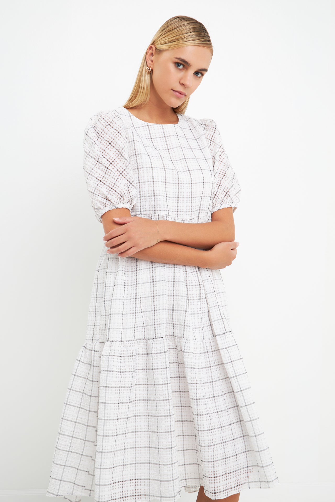 ENGLISH FACTORY - English Factory - Plaid Midi Dress - DRESSES available at Objectrare