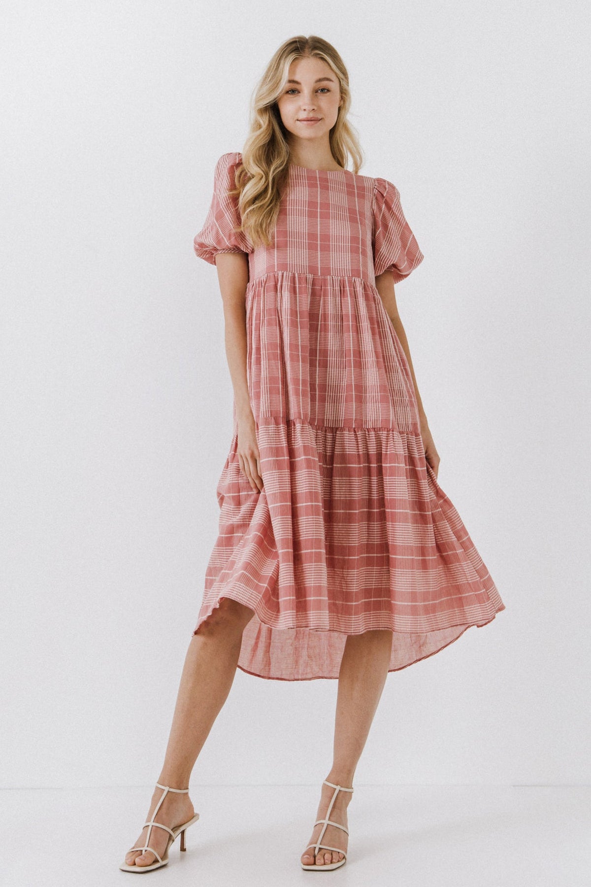 ENGLISH FACTORY - Plaid Midi Dress - DRESSES available at Objectrare