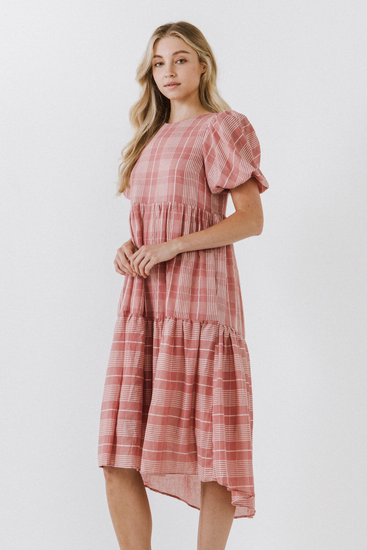 ENGLISH FACTORY - Plaid Midi Dress - DRESSES available at Objectrare