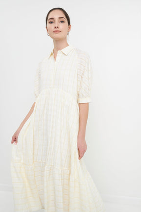 ENGLISH FACTORY - English Factory - Plaid Collared Midi Dress - DRESSES available at Objectrare
